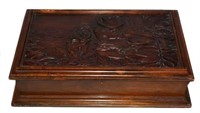 Beautiful Humidor w/ Carved Wooden Lid