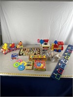 Children’s toys. Including wood blocks, height