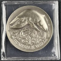 1oz+ Sterling Silver Humpback Wildlife Round