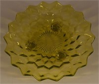 Fostoria American Canary Vaseline Bon Bon Dish