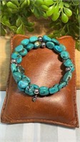 Natural Kingman Turquoise Spring Coil Wrap