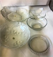Etched glass bowls