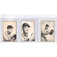 (3) 1953 Bowman B&w Baseball Cards Higher Grade