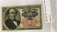 Of) 1862-1875 .25 cent fractional currency