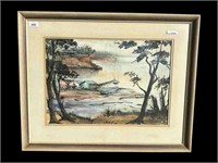 FRAMED WATERCOLOUR UNSIGNED