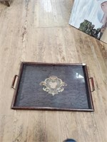 Glass Covered Serving Tray