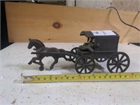 Cast iron horse and buggy