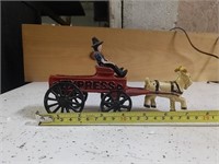 Cast iron express wagon and goat