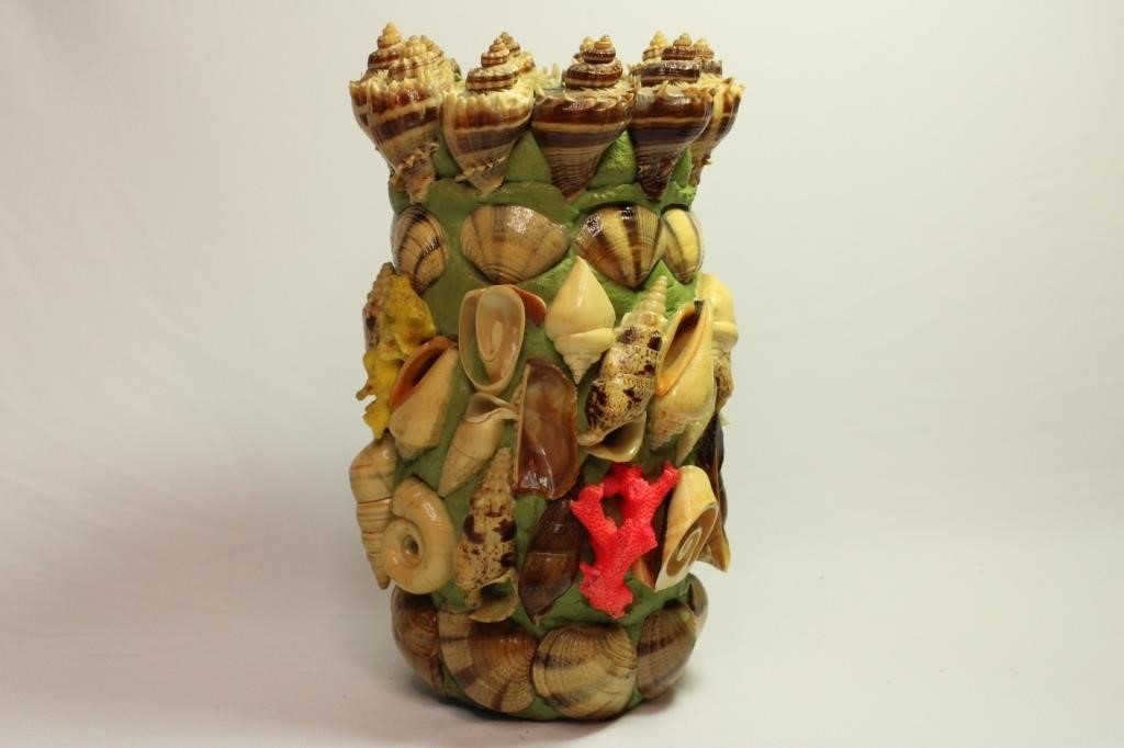 Shell Art Vase
