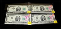 4- $2 Federal Reserve notes, series of 1976:
