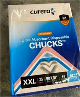 Qty 4 Curera Ultra Absorbent Disposable Chucks XXL