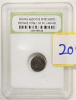 Roman Widow's Mite Sized Bronze Coin