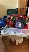 2 totes of scarves