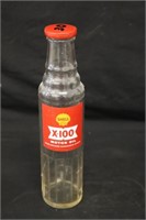 Vintage Shell X-100 1 qt. Oil Bottle