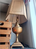 Vtg. Brass Lamp