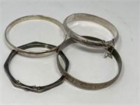 2-Bracelets Marked 925, 2-Bracelets Unmarked (