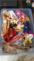 Box lot of Ken and Barbie dolls, Michael Jackson
