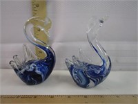 Glass Swan Paper Weights