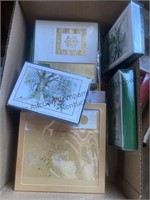 Two boxes of Christmas cards