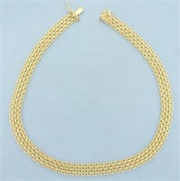 Italian 16 Inch Bismark Mesh Choker Necklace  in 1