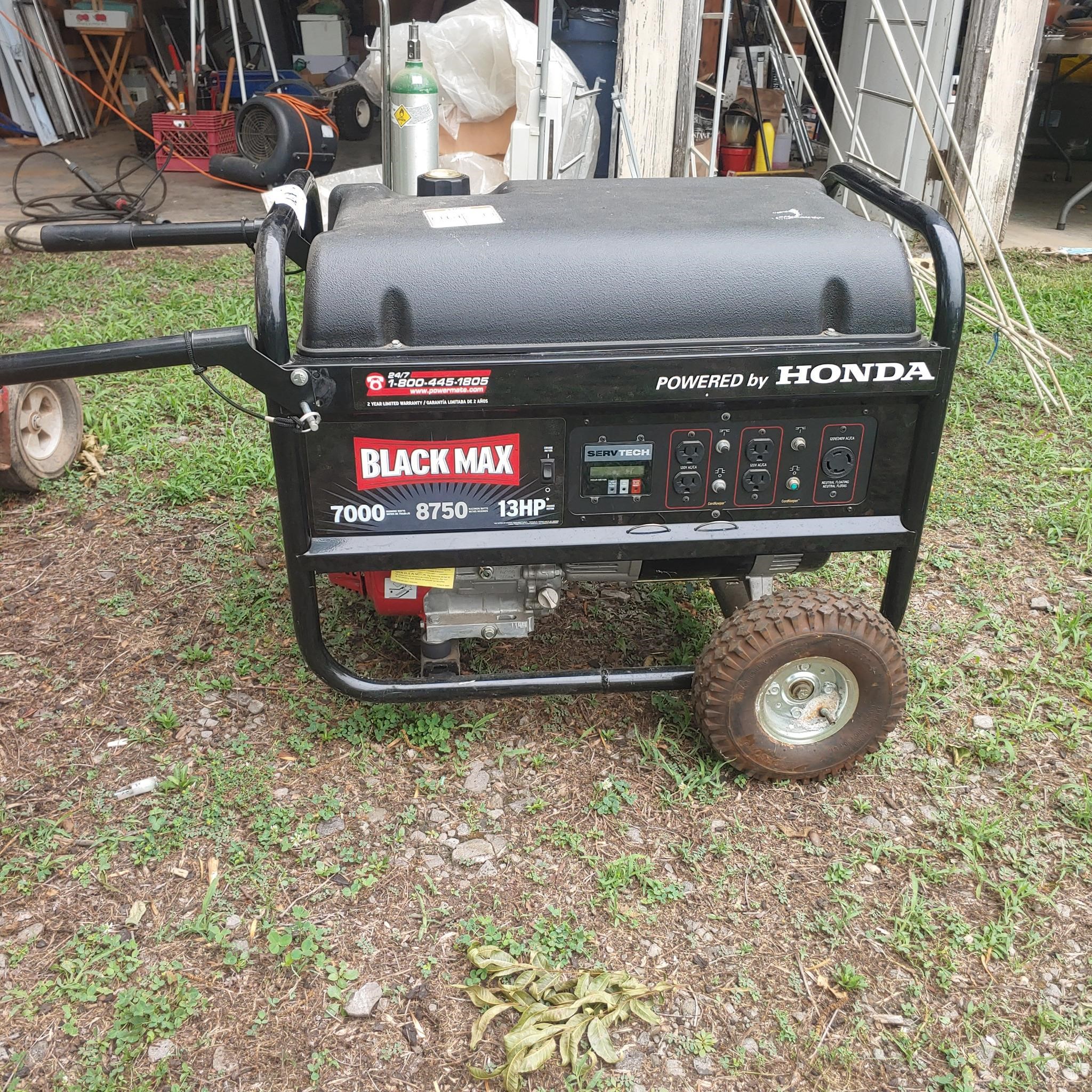 BLACK MAX 7000 WATT GENERATOR