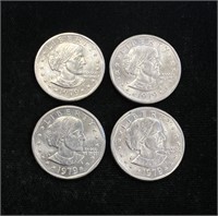 Four 1979 D Susan B Anthony Dollars