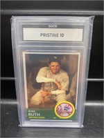 Babe Ruth Baseball Greats Card Graded 10