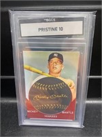 Mickey Mantle Silver Foil Signature Baseball Card