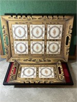 MADE IN MEXICO Wood & Tile Serving Trays