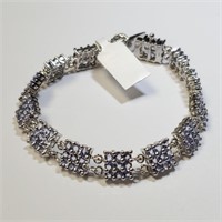 $1200 Silver Tanzanite(25.2ct) Bracelet