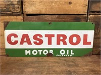 Original Castrol Motor Oil Enamel Sign 1966