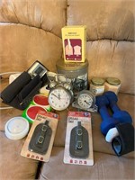 Luggage Tags, Clocks, Dumbbells, Candles etc