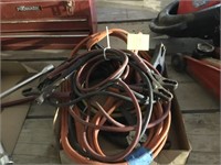 Box of jumper cables.