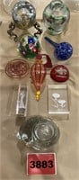 Assorted Items, Paper Weights, Vases, Etc.
