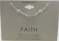 Sterling Silver "Faith" Necklace