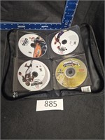 CD or DVD case with video games