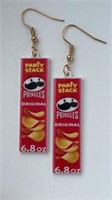 New Pringles earrings over 2.5 inches long