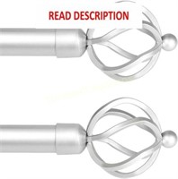 2 Pack knobelite Drapery Rods  22-42 Nickel