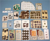 (24) Assorted Vintage Button Card Sets