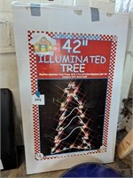 2 Illuminated Christmas Tree - 42"