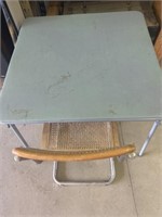 Folding table and chair