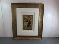 *Nicely Framed Asian Art Piece -Signed 21" x 26"