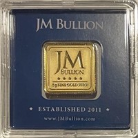 5 Gram Pure GOLD JM Bullion Bar