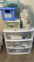 STORAGE CABINET W/ SEWING SUPPLIES