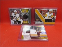 Pittsburg Penguins Lot 3 Game Worn Insert Cards