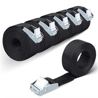 6 Pack Lashing Straps 6.5ft x 1" Tie Down Straps