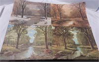 Four seasons Robert wood Landscape Painting Prints