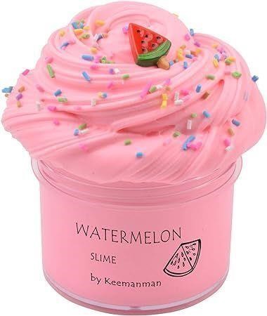 Keemanman Pink Watermelon Butter Fluffy Slime
