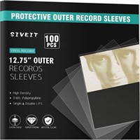 100 Clear Plastic Protective Vinyl Record Sleeves