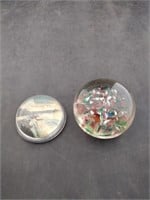 Two Glass Paperweights
